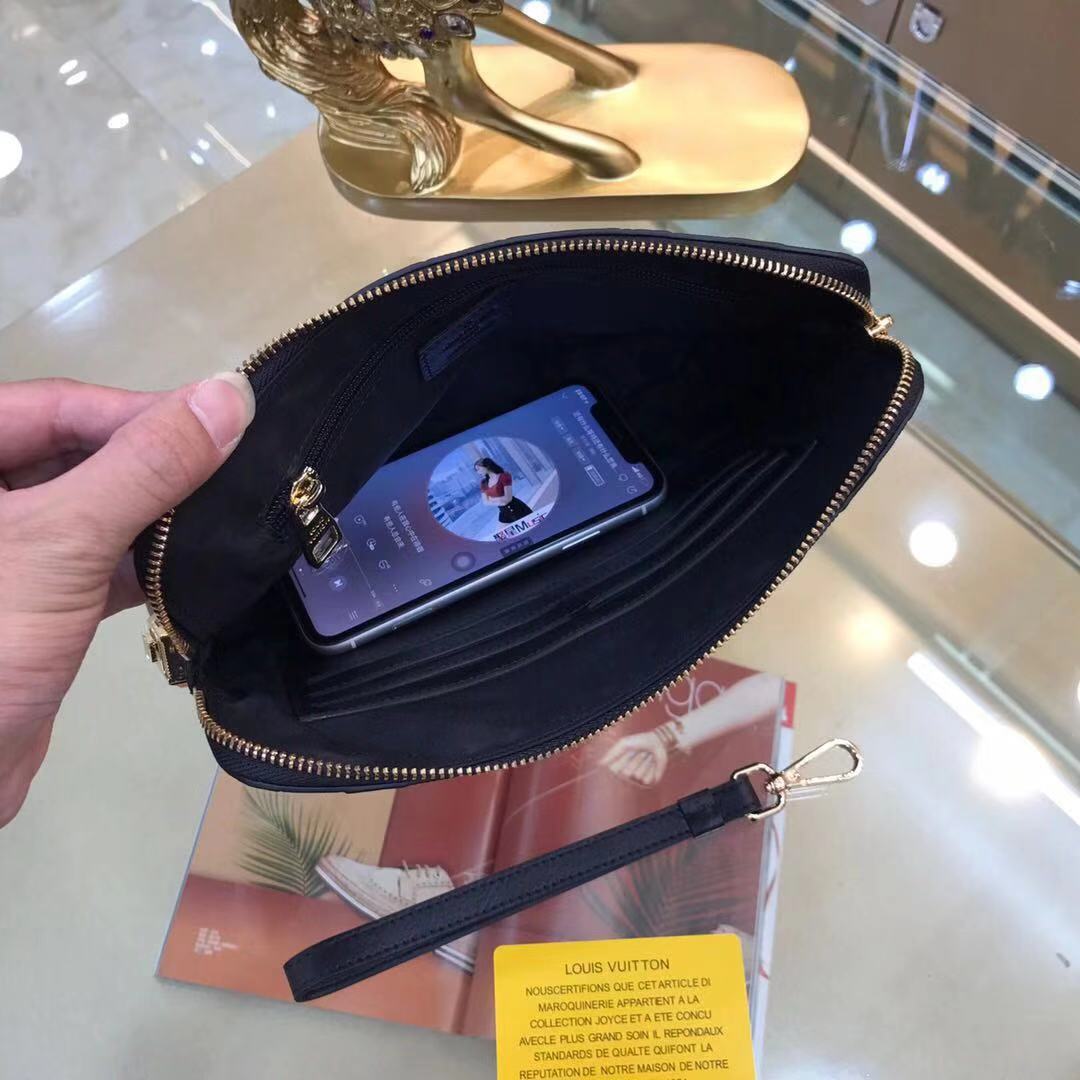 Clutch Cầm Tay Nam Louis Vuitton Vân Caro VLV15 - Hàng Hiệu Siêu Cấp