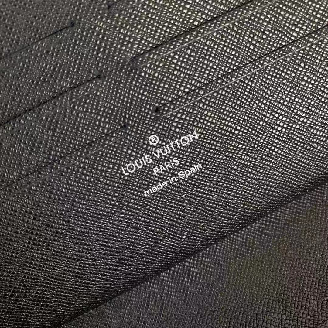 Ví nam Louis Vuitton cầm tay khoá kéo hoạ tiết caro đen VNLV50 siêu cấp  like auth 99% - HOANG NGUYEN STORE™