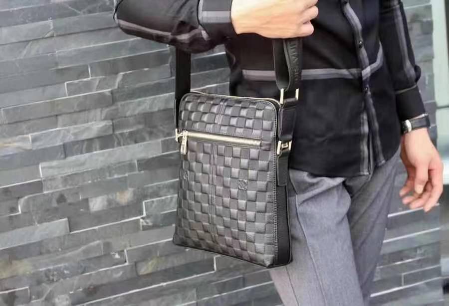 Louis Vuitton Mens Damier Ebene District PM Shoulder Bag  V  G Luxe  Boutique